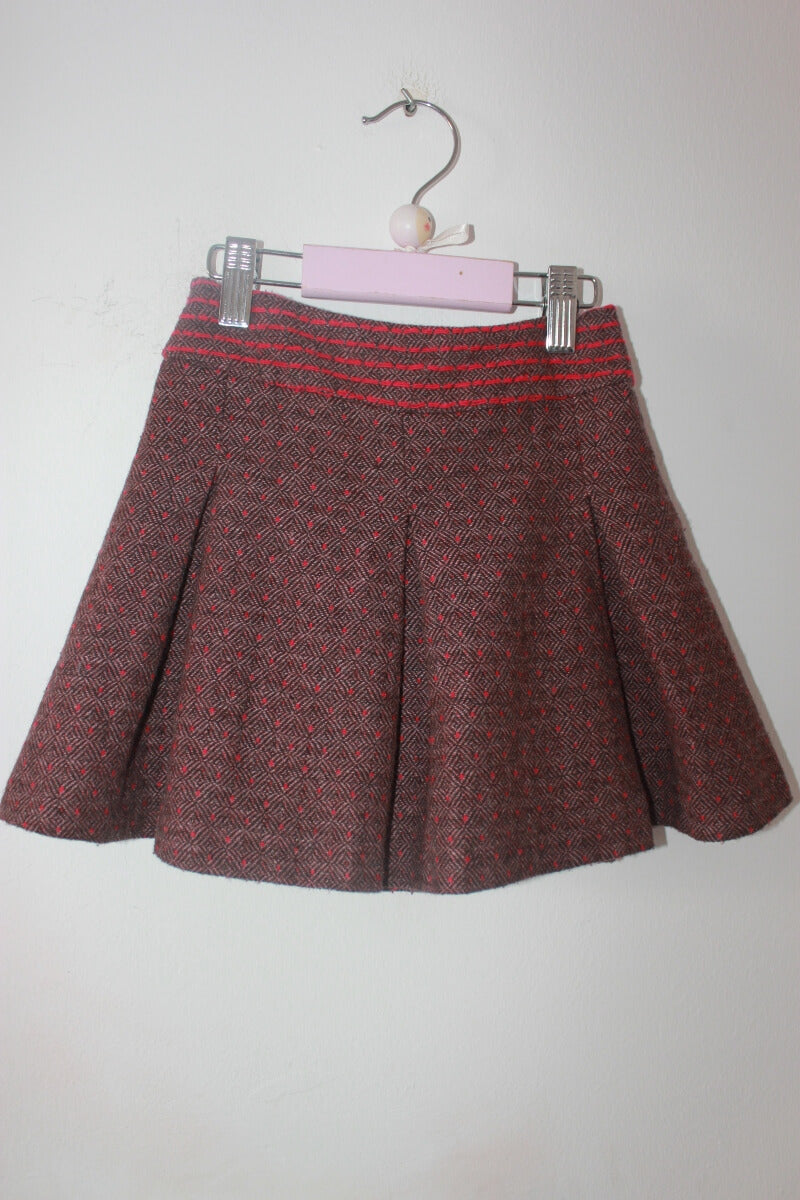 tweedehands-rok-bordeaux-fuchsia-maat-110-meisje-wintercollectie-zara