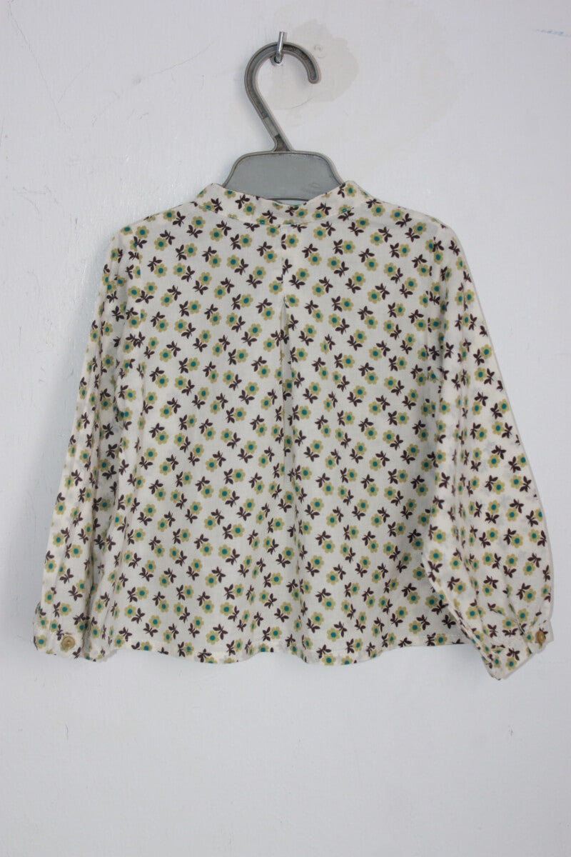 tweedehands gebloemde blouse lange mouwen multicolour maat 74 zara