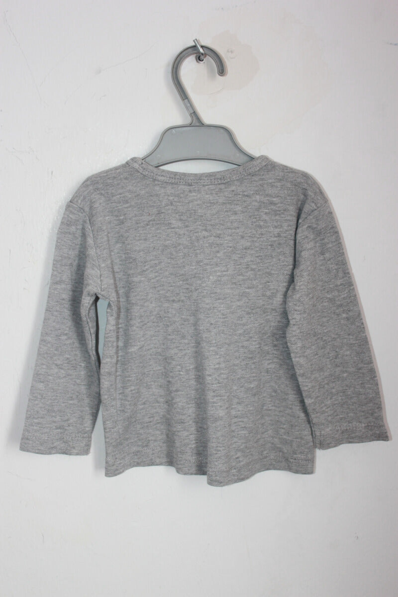 zara tweedehands grijs basic shirtje maat 68