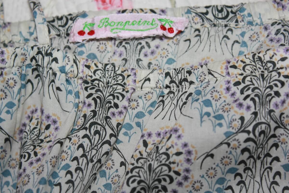 tweedehands zomerse liberty jumpsuit in multicolour van bonpoint, maat 122-128