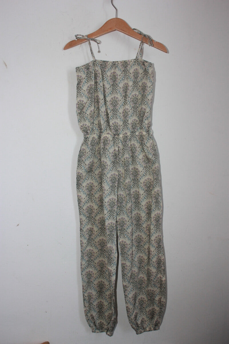 tweedehands zomerse liberty jumpsuit in multicolour van bonpoint, maat 122-128