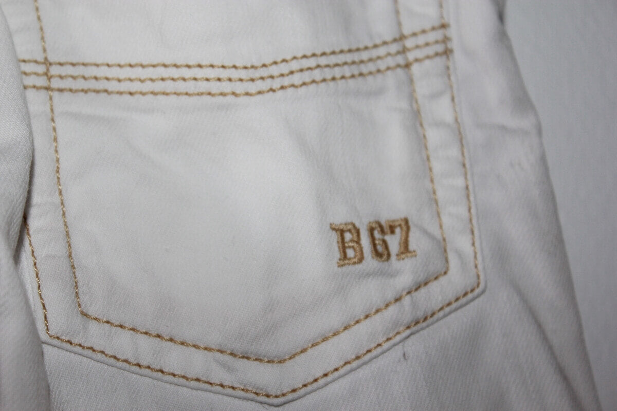 tweedehands unisex witte jeans van bonpoint in maat 98-104