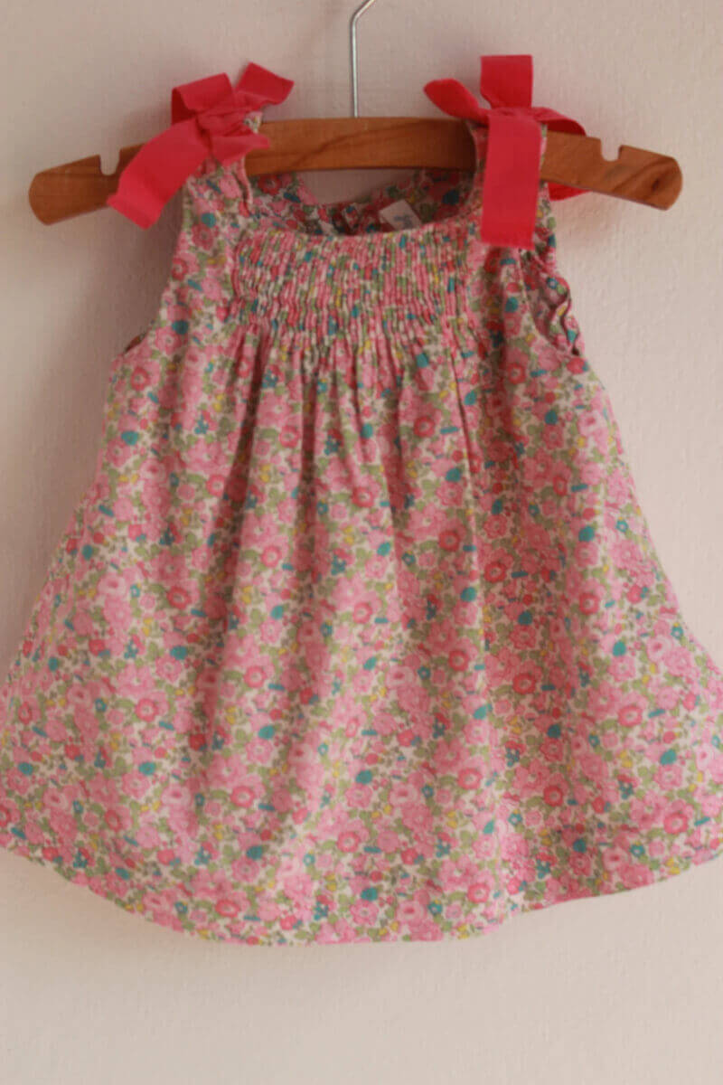 tweedehands katoenen zomerse mouwloze liberty blouse in multicolour van jacadi, maat 68 voor een baby meisje