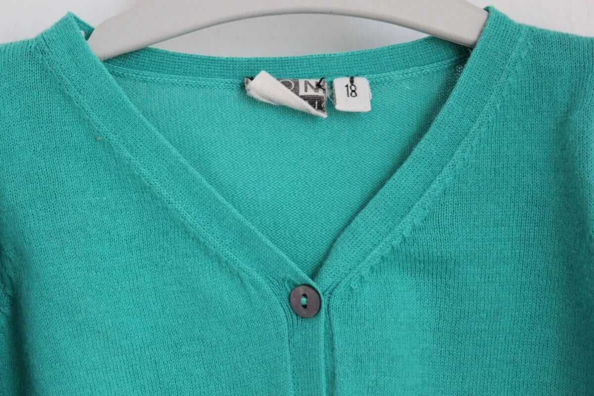 tweedehands katoenen unisex groen vest van bonton in maat 74