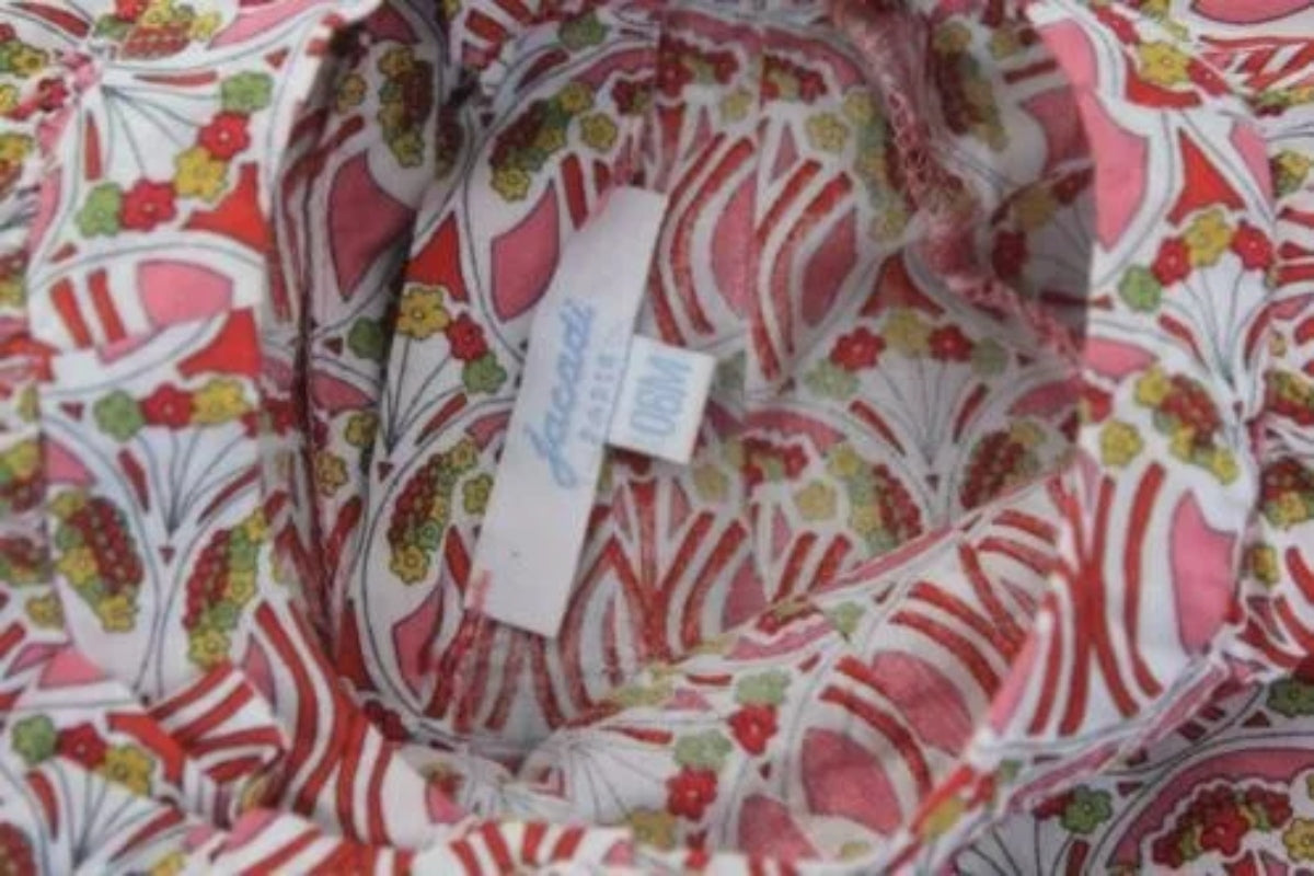 tweedehands katoenen liberty blouse van jacadi in multicolour met korte mouwen, maat 68 voor een baby meisje