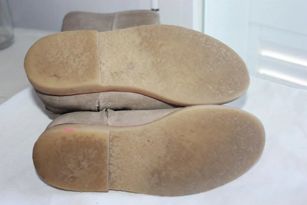 tweedehands lange beige suede laarzen van bonpoint, maat 30 voor een meisje