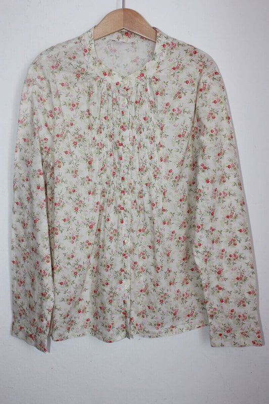 tweedehands katoenen liberty blouse in multicolour met lange mouwen van bonpoint maat 152