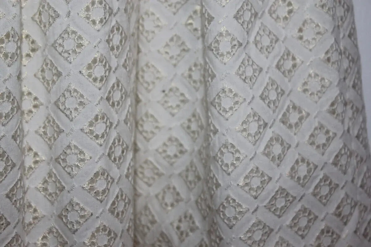 preloved feestelijke lange creme rok met goud in maat 98 van bonpoint