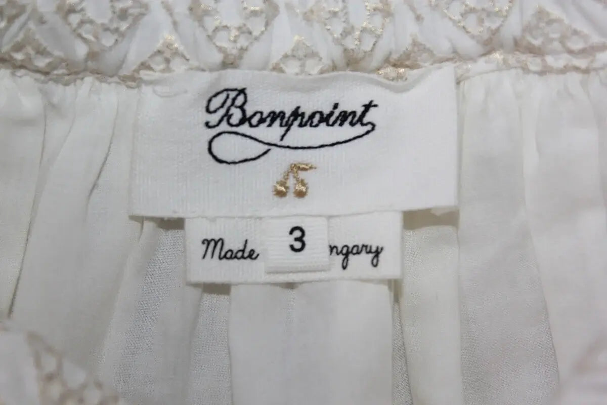 preloved feestelijke lange creme rok met goud in maat 98 van bonpoint
