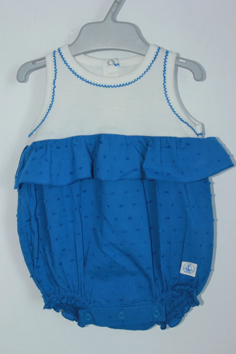 tweedehands-wit-blauw-kort-mouwloos-pakje-zomercollectie-petit-bateau-maat-56-baby-meisje