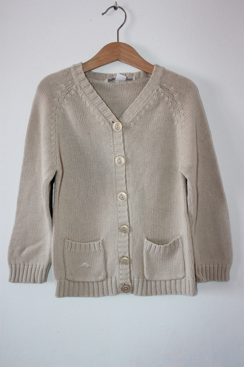 tweedehands-beige-vest-chateau-de-sable-maat-116