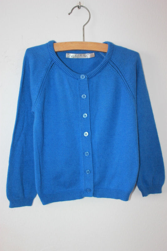 tweedehands-blauw-vest-maat-92-meisje-cfk