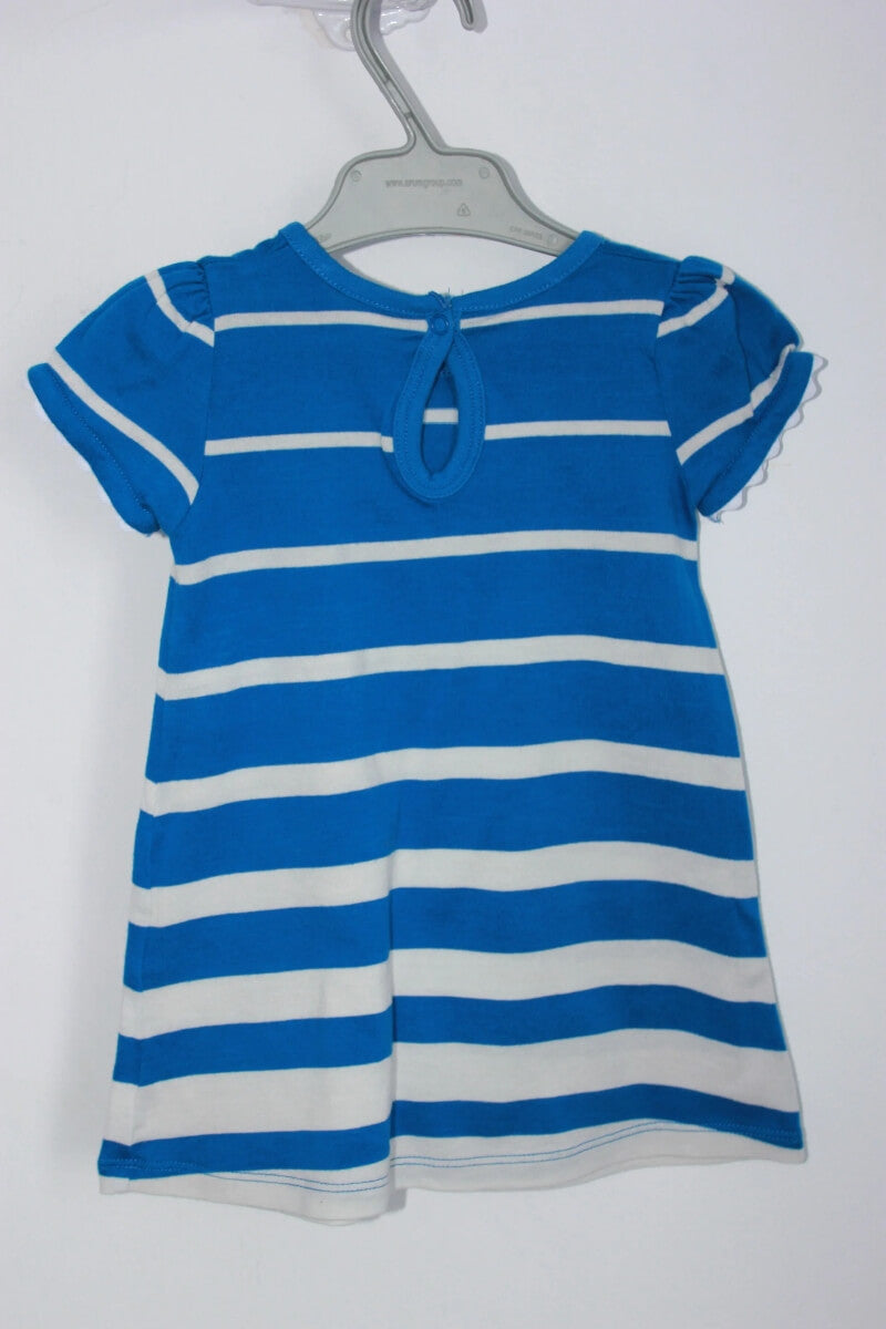 blauw-wit-gestreepte-jurk-korte-mouwen-maat-68-petit-bateau-zomercollectie