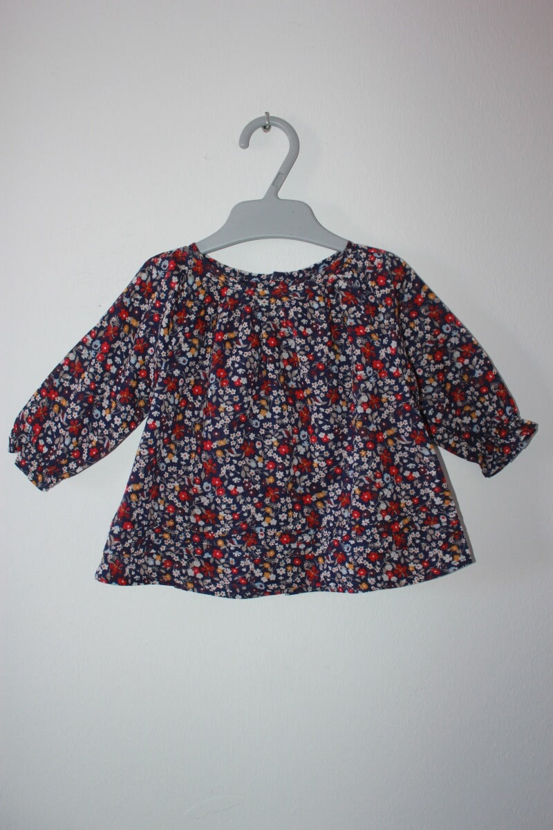 tweedehands-gebloemde-blouse-lange-mouwen-baby-meisje-boutchou-maat-62