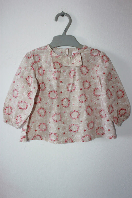 tweedehands-blouse-lange-mouwen-flowerprint-condor-baby-meisje-maat-68