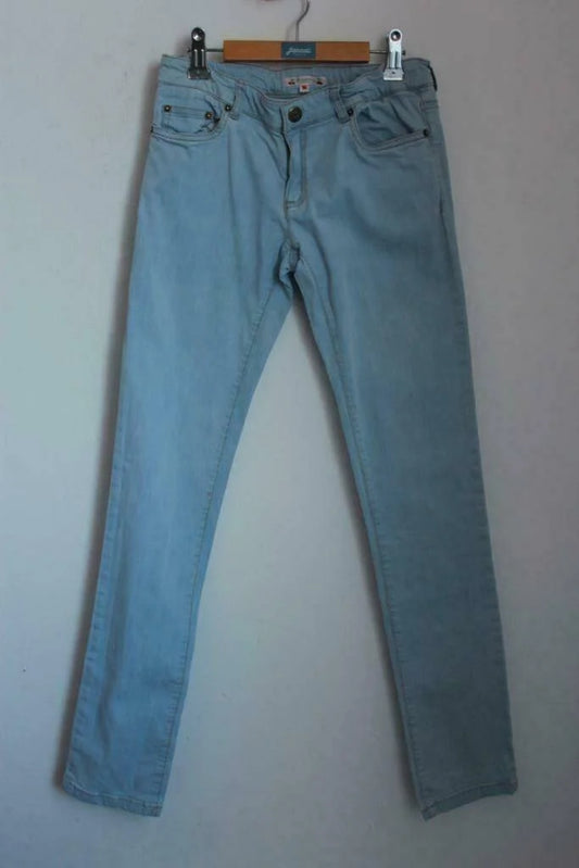 tweedehands-lichtblauwe-jeans-maat-146-meisje-bonpoint