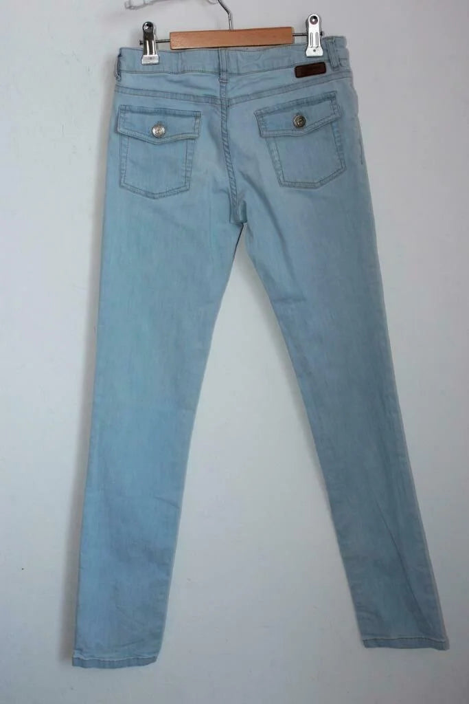 tweedehands-lichtblauwe-jeans-maat-146-meisje-bonpoint