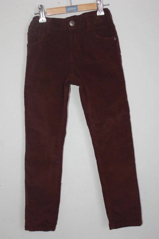 tweedehands-bordeaux-corduroy-broek-maat-122-tex