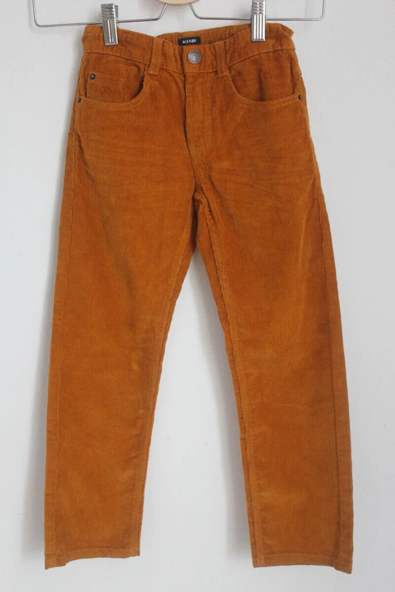 tweedehands-lange-broek-cognac-maat-122-kiabi