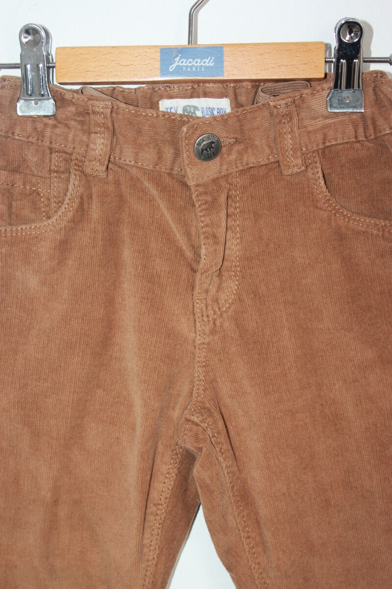 tweedehands-ribfluwelen-lange-broek-cognac-maat-122-tex