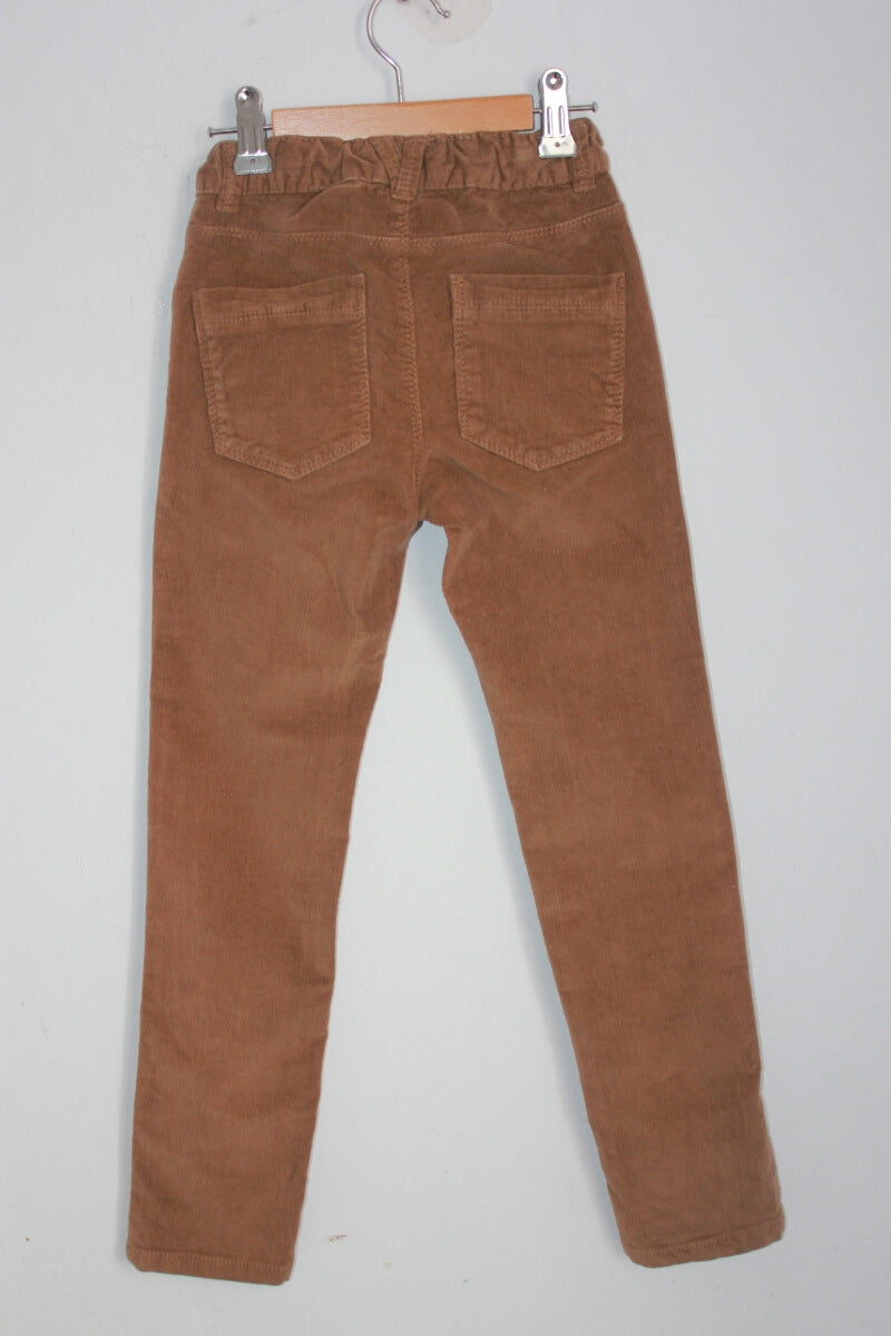 tweedehands-ribfluwelen-lange-broek-cognac-maat-122-tex