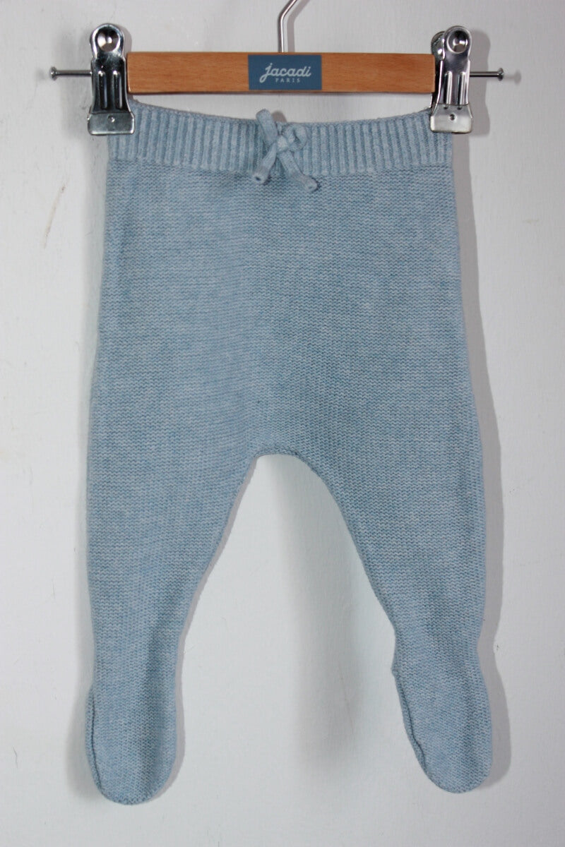 tweedehands-grijsblauw-gebreid-unisex-setje-zara-baby-maat-56