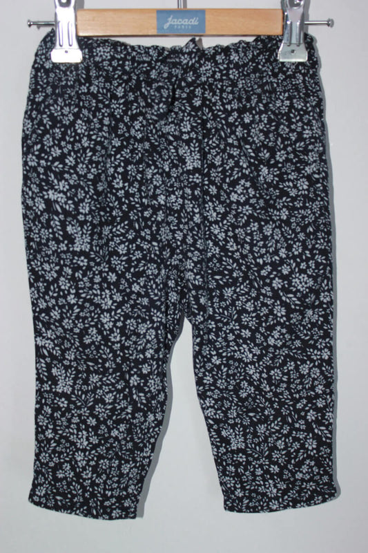 donkerblauw-wit-gebloemde-broek-gap-maat-74