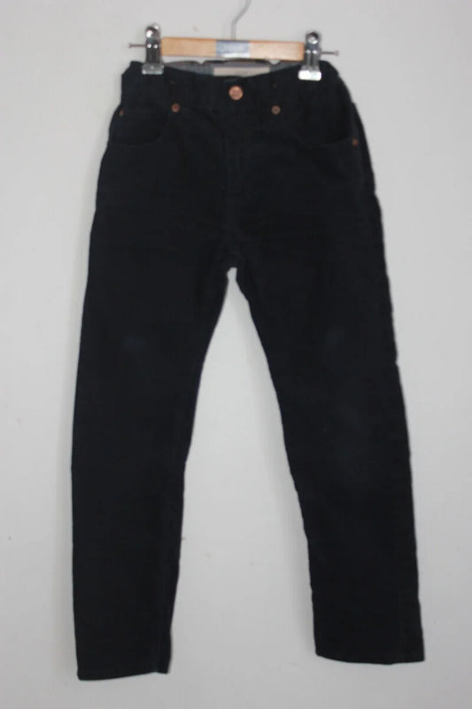tweedehands-donkerblauwe-unisex-corduroy-lange-broek-maat-122-hennes-en-maurtitz