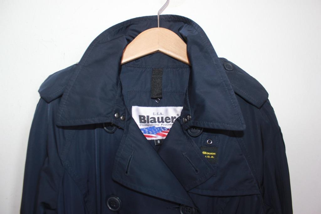 tweedehands-donkerblauwe-trenchcoat-maat-128-meisje-blauer-usa