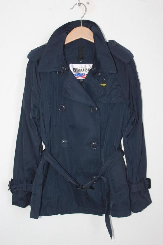 tweedehands-donkerblauwe-trenchcoat-maat-128-meisje-blauer-usa