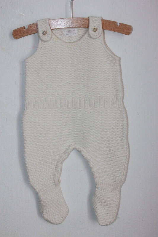 tweedehands-ecru-gebreid-mouwloos-pakje-unisex-baby-maat-50-natalys