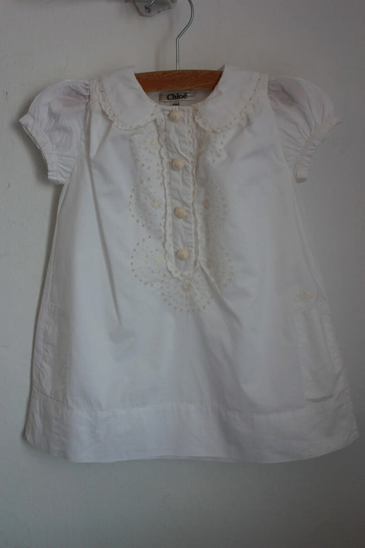 tweedehands-ecru-zomerse-jurk-korte-mouwen-maat-74-baby-meisje-chloe