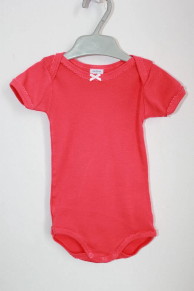 donkerroze-romper-korte-mouwen-maat-68-petit-bateau