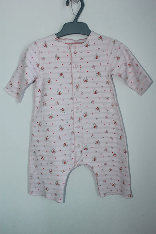 tweedehands-roze-gebloemd-boxpakje-petit-bateau-maat-62