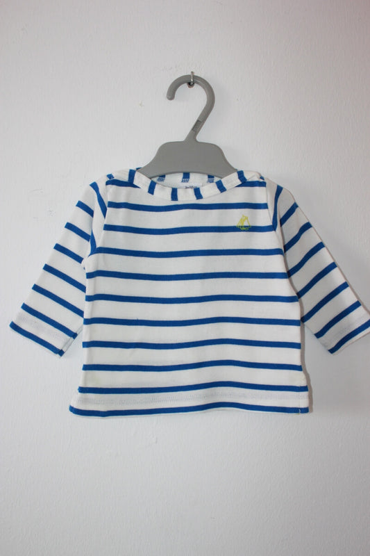 tweedehands-blauw-wit-gestreept-shirtje-lange-mouwen-petit-bateau-maat-62