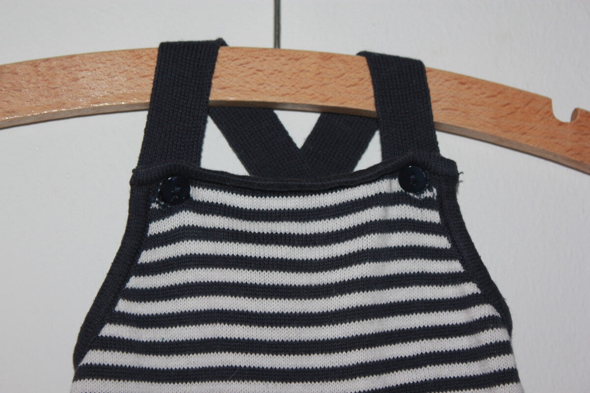 tweedehands-donkerblauw-wit-gestreept-unisex-kort-zomers-pakje-maat-62-baby-zara