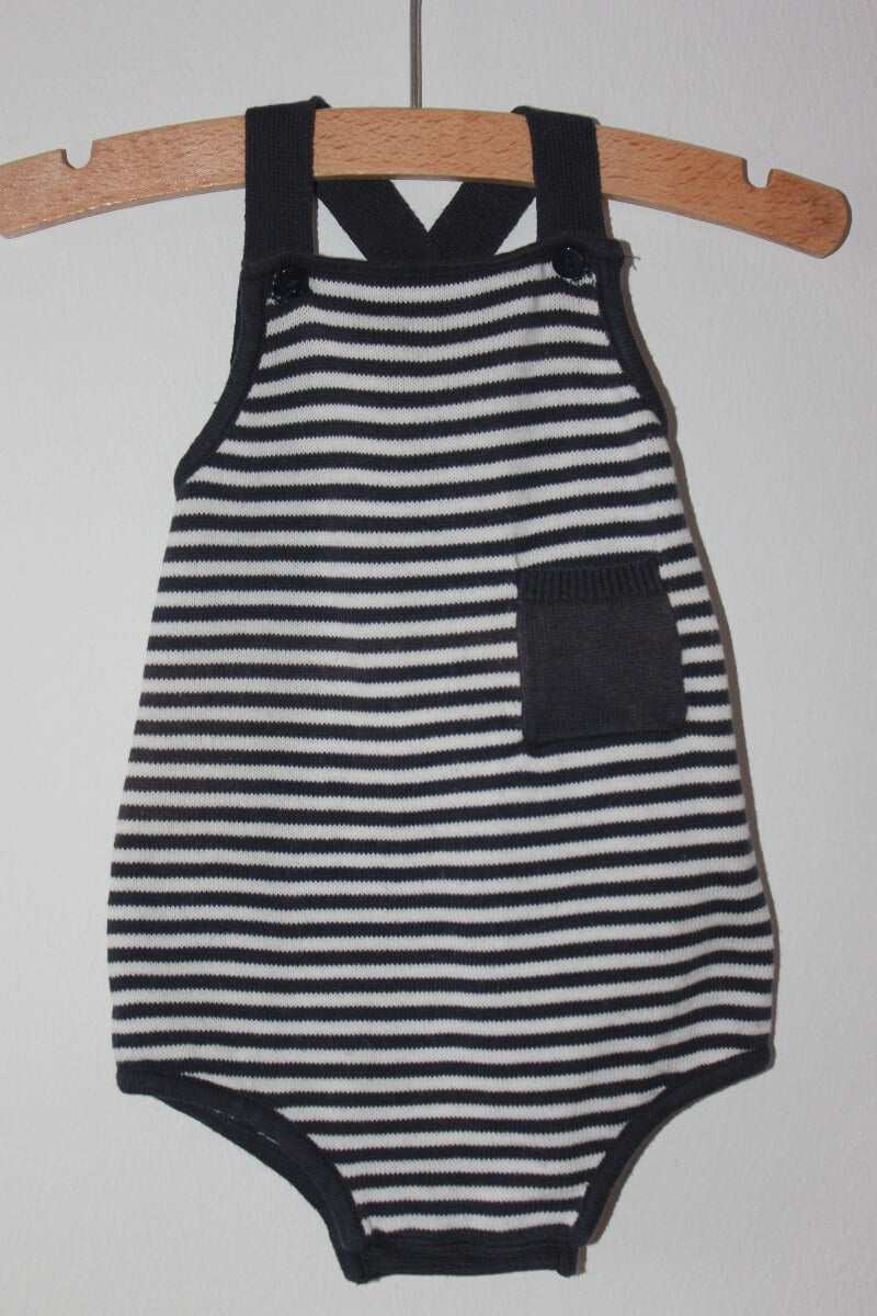 tweedehands-donkerblauw-wit-gestreept-unisex-kort-zomers-pakje-maat-62-baby-zara