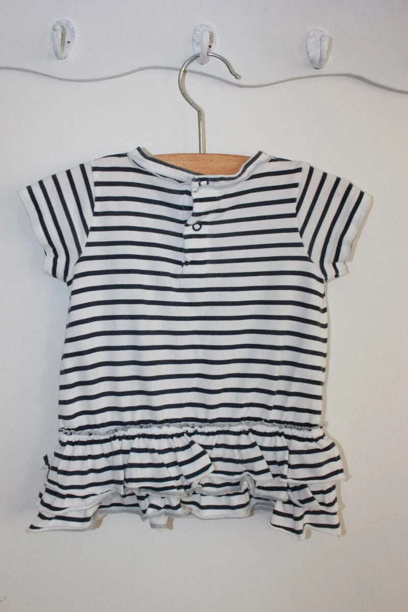 tweedehands-donkerblauw-wit-gestreepte-jurk-korte-mouwen-maat-62-petit-bateau