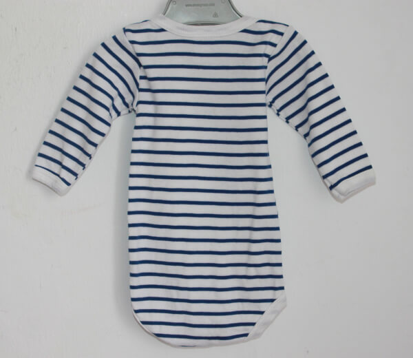 Tweedehands-donkerblauw-wit-gestreepte-romper-lange-mouwen-maat-62-petit-bateau