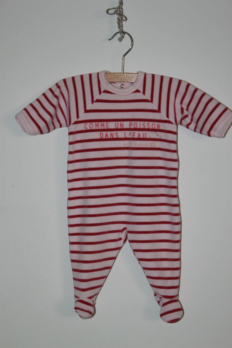 tweedehands-roze-fuchsia-gestreept-velours-boxpakje-maat-62-baby-meisje-petit-bateau