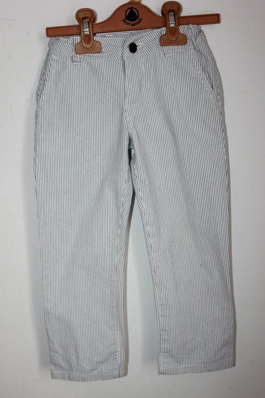 tweedehands-gestreepte-donkerblauw-witte-broek-maat-92-monoprix