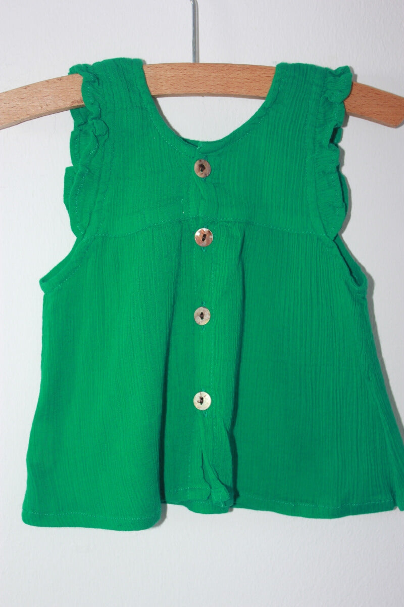 groene-blouse-zonder-mouwen-volants-wowo-paris-baby-meisje-maat-62