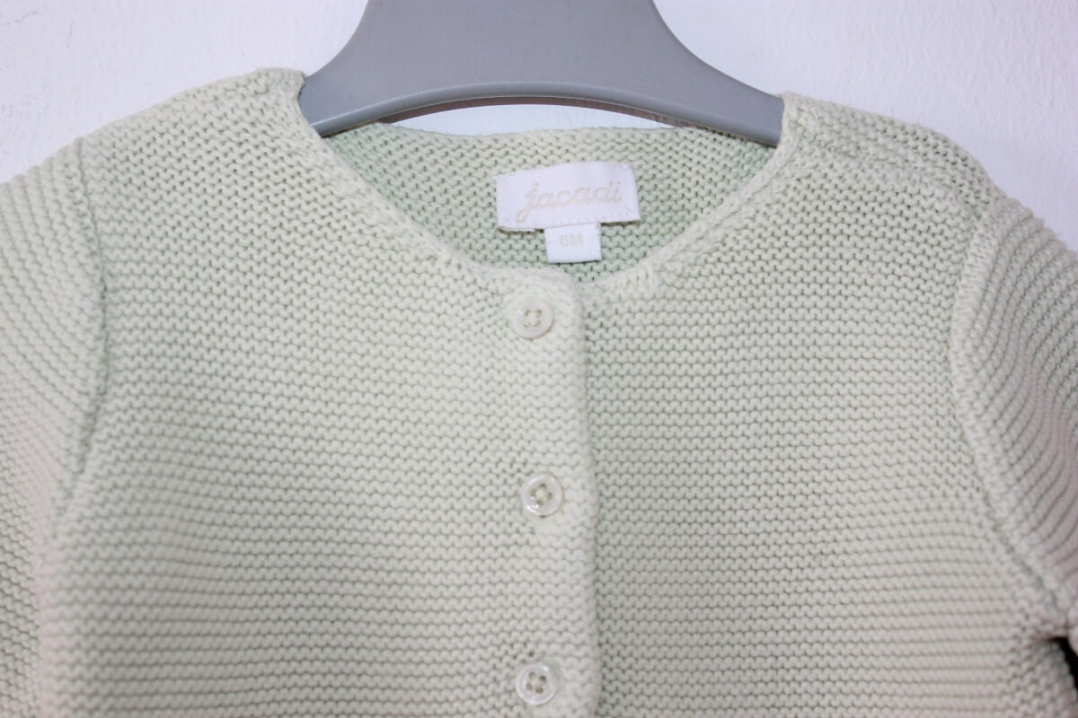 tweedehands-lichtgroen-vest-maat-68-baby-meisje-jacadi