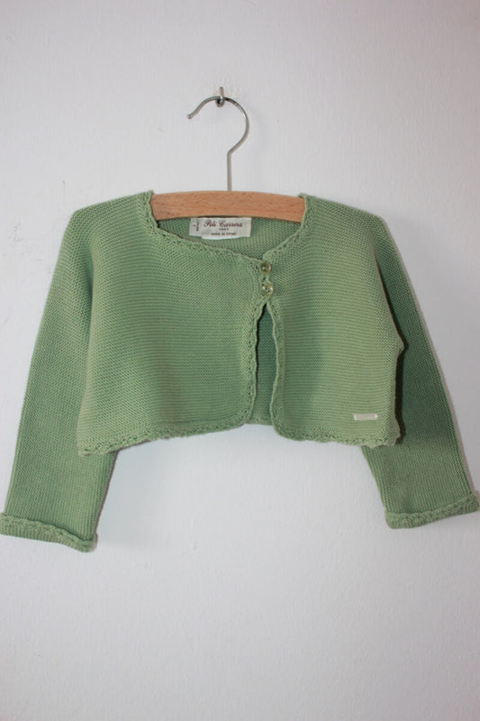 tweedehands-groen-vest-maat-74-baby-meisje-pili-carrera