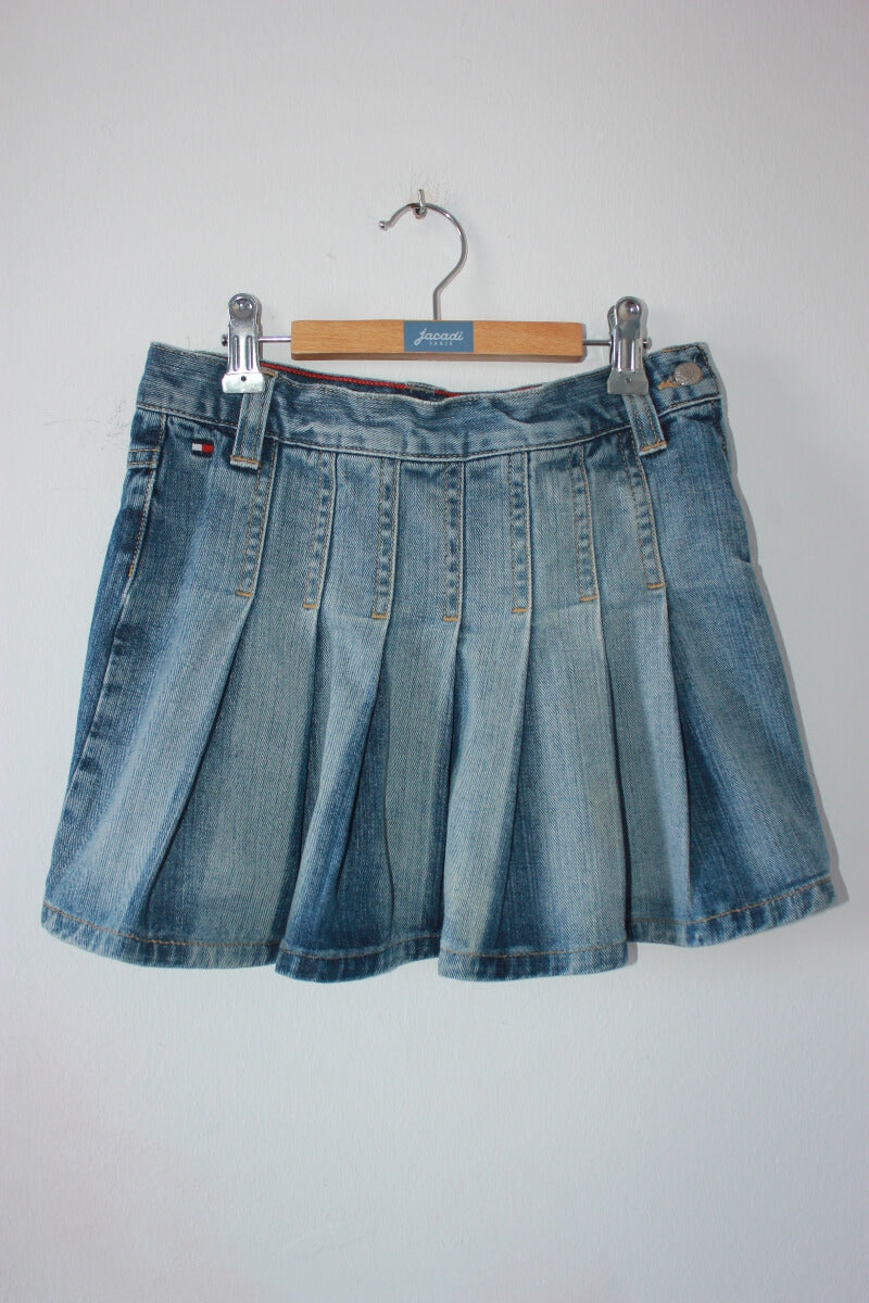 tweedehands-jeans-geplooide-rok-maat-152-meisje-tommy-hilfiger