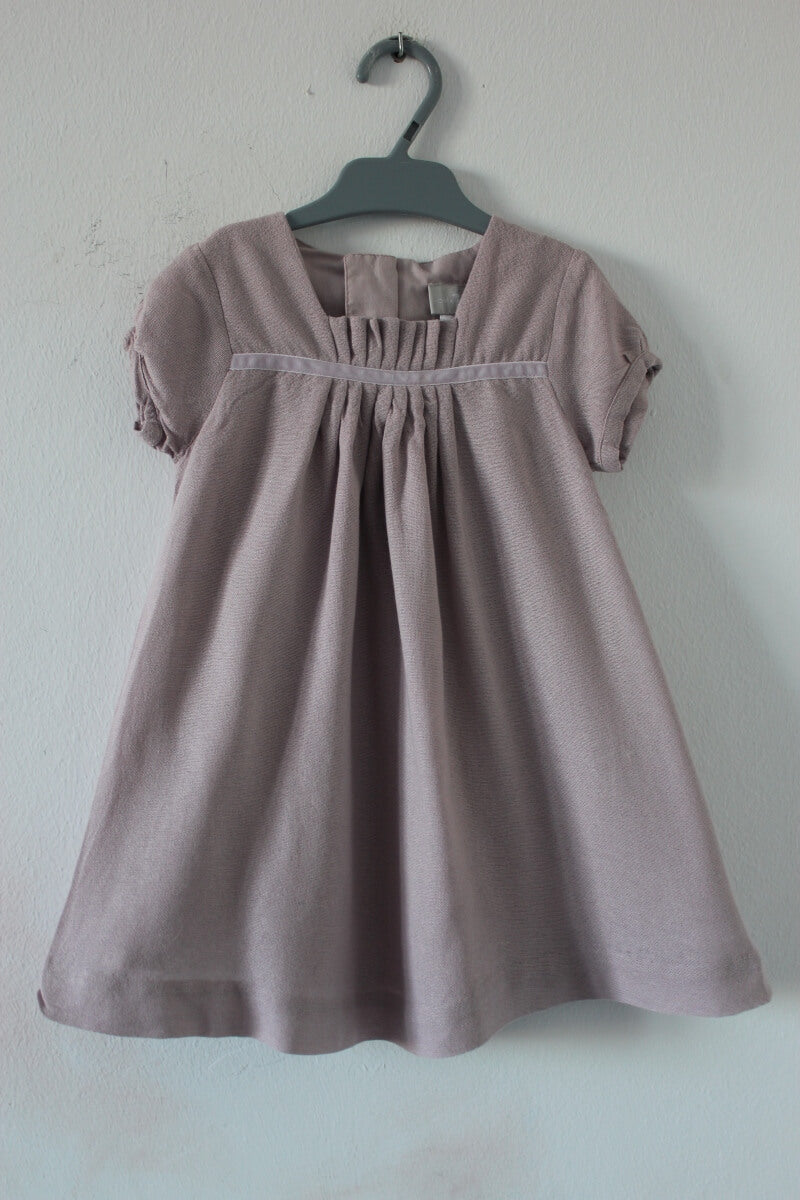 tweedehands-mauve-jurk-korte-mouwen-maat-80-baby-meisje-cyrillus