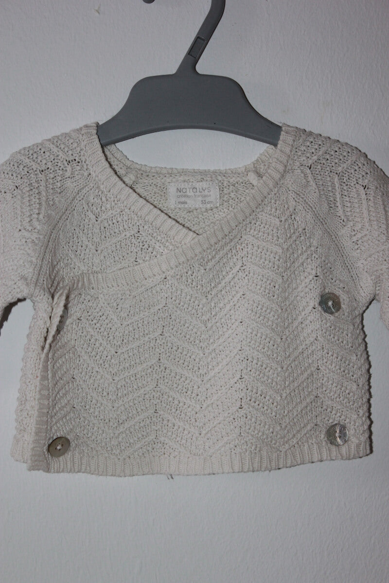 tweedehands-ecru-vestje-natalys-unisex-maat-56