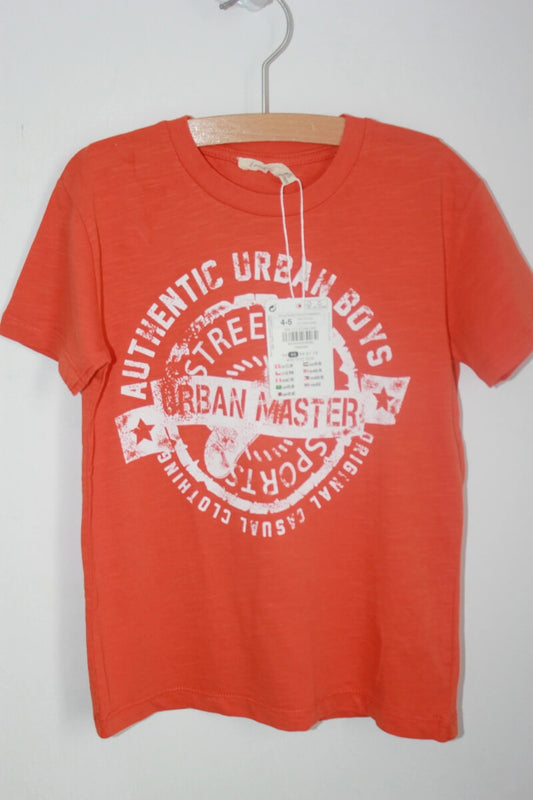 oranje-wit-tshirt-korte-mouwen-maat-104-jongen-sfera