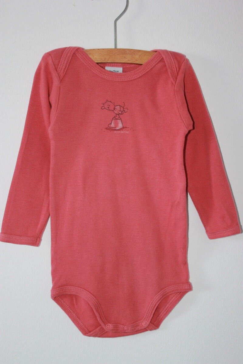 tweedehands-romper-lange-mouwen-koraal-maat-74-petit-bateau