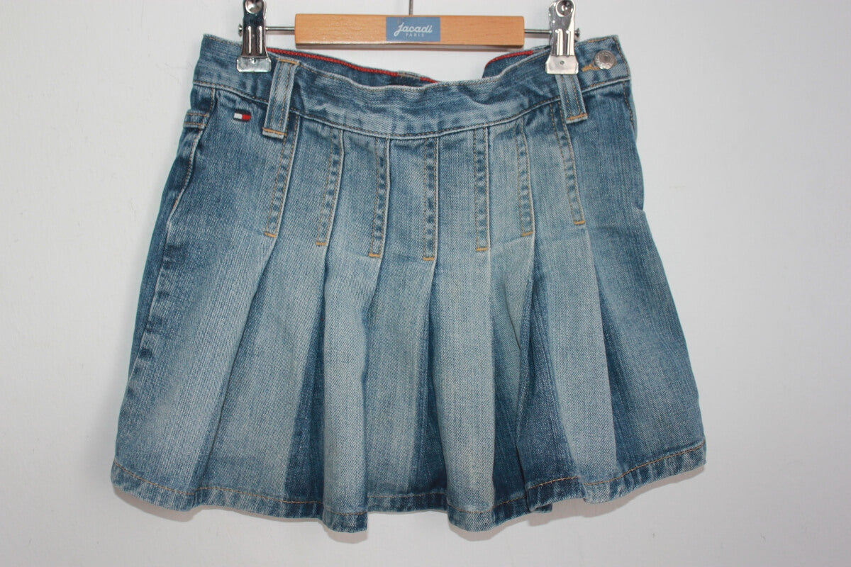 tweedehands-jeans-geplooide-rok-maat-152-meisje-tommy-hilfiger